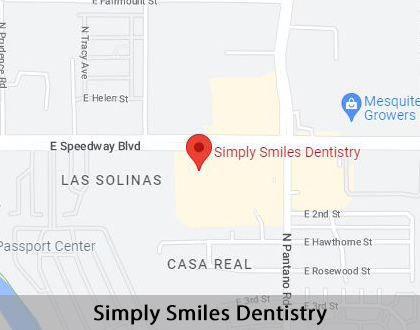 Map image for TMJ Dentist in Tucson, AZ